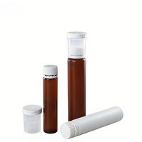 Flacon mince en plastique PP PET de qualité médicale avec bouchon à vis inviolable, disponible en 10ml, 20ml, 25ml, 30ml, 50ml, idéal pour le sirop de collagène et les herbes.