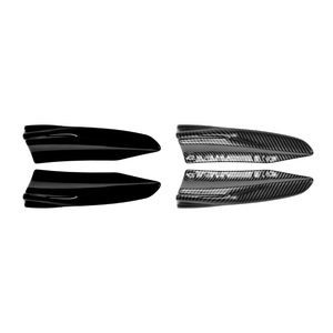 Audi A3 S3 8V Rear Corner <b>Decals</b> Piano Black Carbon Fiber Texture ABS Adhesive Fitment 2013-2016 - Product Image 1