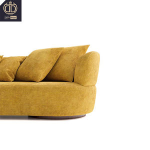 Einzigartiges Design Italienische moderne Luxus gebogene <span class=keywords><strong>Sofa</strong></span> Couch weichen gelben Samt getuftet Wohnzimmer Möbel <span class=keywords><strong>Sofa</strong></span> - Product Image 3