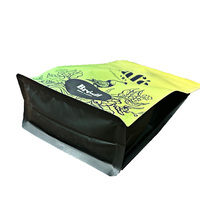 Emballage de grains de café imprimé personnalisé pochette de boîte à fond carré recyclable 200g 500g 1kg sac de café 5lb