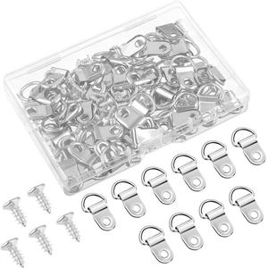 Crochets de suspension pour tableaux en forme de D, demi-cercle, avec vis, emballés en boîte, petits accessoires de quincaillerie - Product Image 2