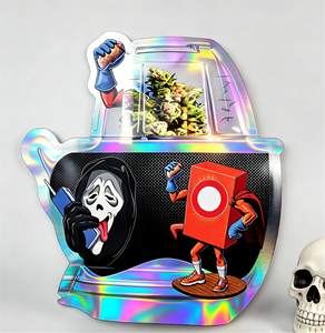 Sacs en Mylar holographiques personnalisés, résistants aux enfants, anti-odeur, thermoscellables, qualité alimentaire, <span class=keywords><strong>Cali</strong></span> Pack, 1g, 3.5g, 7g, 14g, 28g - Product Image 1