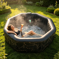 Grande baignoire SPA gonflable personnalisée avec piscine gonflable portable en PVC laminé pour jardin extérieur