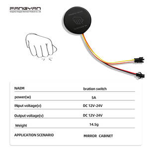 Furnitur cermin terbaru sakelar <span class=keywords><strong>Sensor</strong></span> getaran pintar tak terlihat DC12V 24V 5A satu & tiga warna untuk pencahayaan kabinet cermin - Product Image 2