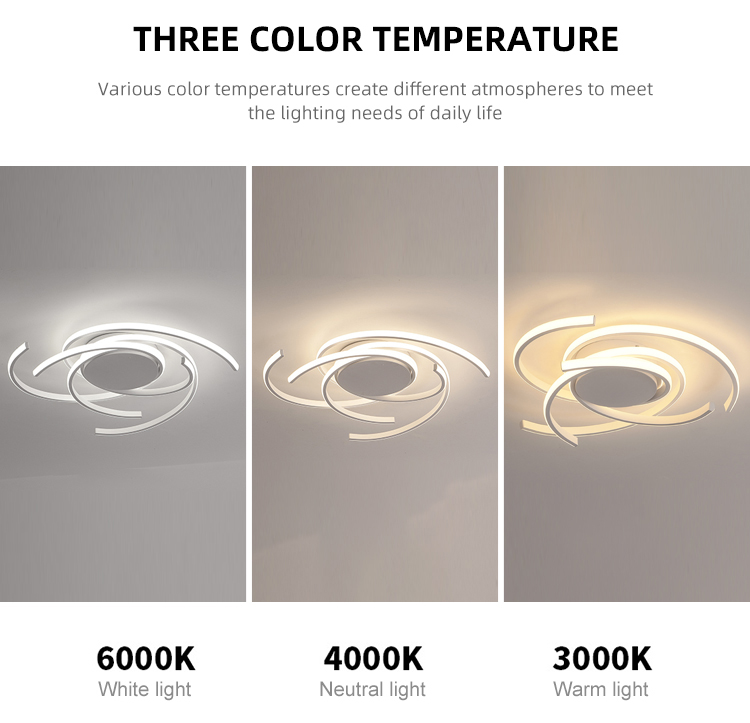 New Design Modern Classic Silica Gel Home Decor Indoor Metal Aluminum Led Ceiling Lighting