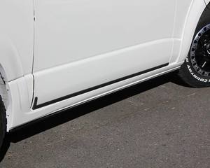 Hachi House Hiace Gen 4 2019-Kit de carrocería exterior Toyota Universal Black Gel Coat Finish Side Spoilers - Product Image 4