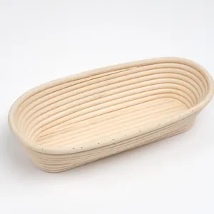 Cesta de prueba de pan hecha a mano personalizada, cesta de ratán, juego de cesta de fermentación de pan para hornear