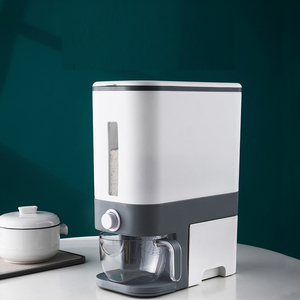 Dispensador Contenedor de arroz de grano Almacenamiento a prueba de humedad Cubo doméstico con cilindro de medición cubierto - Product Image 5