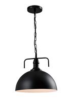 Suspension Vintage Industrielle Blanche et Noire en Aluminium, Luminaire de Plafond Style Ferme pour Cuisine, Salle à Manger, Restaurant