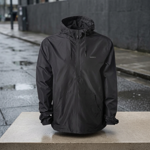 Customized Lightweight Breathable Waterproof Windbreaker for <b>Men</b> New Design Outdoor Rain <b>Jacket</b> with Front Logo Hooded - Product Image 3