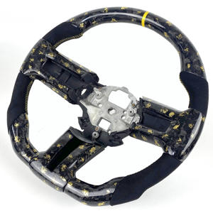 Volante Deportivo Personalizado Kryvex para <span class=keywords><strong>Mustang</strong></span> 2010-2014, en Cuero, con 3 Radios, de Fibra de Carbono y Aleación - Product Image 2