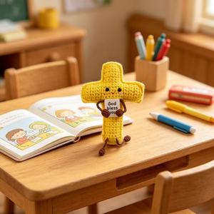 J.M Fashion Tartaruga all'uncinetto fatta a mano con design a <span class=keywords><strong>croce</strong></span>, decorazione lavorata a maglia per casa, ufficio, scaffale, ornamento pasquale - Product Image 5