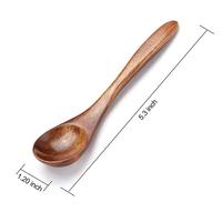 Cuillères en bois, 6 pièces, petites cuillères à café en bois, ustensiles de service en bois pour la cuisson des petits condiments