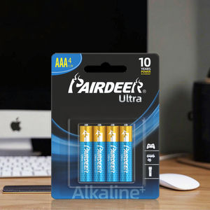 PAIRDEER 친환경: 오래 지속되는 머큐리 프리 3A 사이즈 1300mAh Aaa LR03 1.5V 알카라인 기본 배터리 - Product Image 1