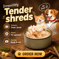 Nourriture humide pour chats et chiens en conserve 85g, recette poulet et thon, haute palatabilité, haute qualité, OEM ODM