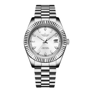 OEM ODM <b>Men's</b> Luxury Classic Stainless Steel Quartz <b>Watch</b> Business Style <b>Waterproof</b> Calendar Table Customizable Logo Alloy Case - Product Image 6