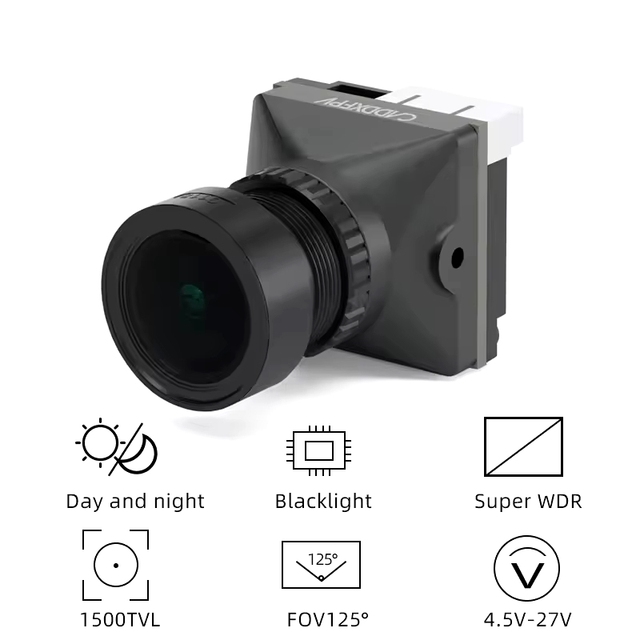 Low  Latency  CADDX Ratel Pro 1500TVL 9.5g Ultra Light FOVD NTSC/PAL CMOS Starlight Night Vision FPV Camera for RC Drone  FXB
