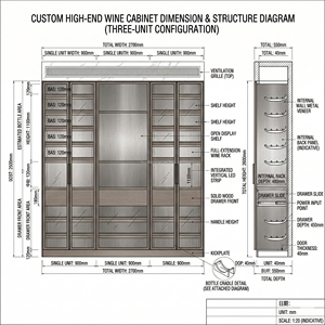 Porte-bouteilles mural de style italien minimaliste moderne et luxueux avec éclairage LED pour bar, maison, cave, villa - Product Image 4