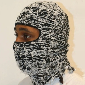 Free Sample 2025 Winter Grassy Knitted Beanies Full Face Ski Mask Camouflage Headgear Neck Warmer Windproof Distressed <strong>Balaclav</strong> - Product Image 4
