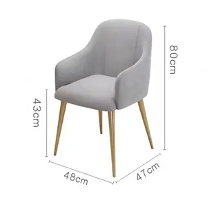 Taburete de Bar Moderno de PP con Patas de Hierro Metálicas para Restaurantes, Silla Nórdica - Product Image 2