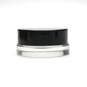 Pot en verre à profil bas avec couvercle noir récipient <span class=keywords><strong>de</strong></span> baume à <span class=keywords><strong>l</strong></span>èvres rond transparent, petit pot d'échantillon épais pour cosmétiques, cire <span class=keywords><strong>de</strong></span> 7ml - Product Image 6