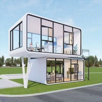 Casa Cápsula Apple Cabin Moderna e Acessível de Luxo, Casa Móvel de 20 pés com Banheiro, Impermeável e com Painel Solar