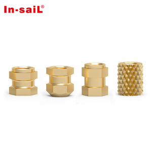 Nhiệt Cổ phần chèn <span class=keywords><strong>Brass</strong></span> chèn Nuts có khía ngón tay cái Nut nhựa Fastener Máy chèn - Product Image 2