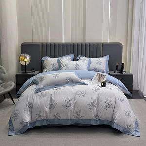 綿植物花柄デジタル印刷ワイドエッジ4個300tc環境にやさしい寝具セット - Product Image 5