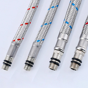 Selang air logam kepang fleksibel baja tahan karat selang Inlet - Product Image 4