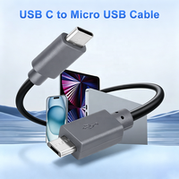 Câble USB C vers Micro USB, cordon de charge et de transfert de données Type C vers Micro USB pour chargeur mural Type C, PS4, Android