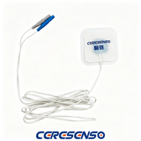 CERESENSO Patch Microphone Piezoélectrique Jetable pour Capteur Anti-Ronflement et Surveillance de l'Apnée du Sommeil (PSG) avec Connecteur DIN de Sécurité
