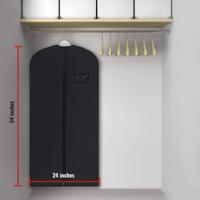Sac de vêtement pliable personnalisé, réutilisable, durable, non tissé, 24x60 pouces, pour robe de soirée et costume, avec logo imprimé en sérigraphie, marque OUXUN