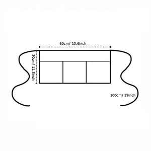 Пользовательские полиэфирные поясные фартуки для женщин и мужчин с 3 карманами официант наполовину Короткий Фартук с удлиненными ремнями для ресторана - Product Image 5
