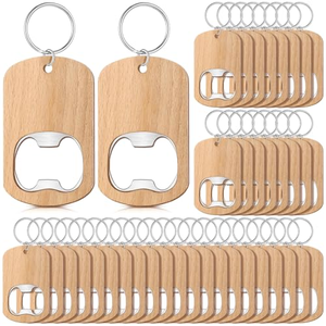 Abridor de Botellas de Cerveza de Madera Moderno Personalizado con Llavero, Venta Directa de Fábrica para Uso Doméstico en la Cocina - Product Image 1