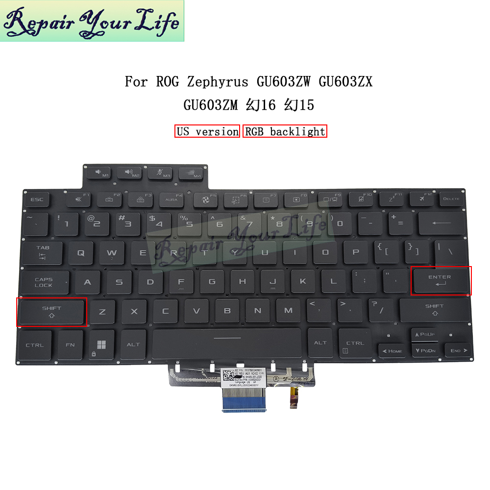 QWERTY Amazon.com: XINDIKBHUB US Backlit Laptop Replacement Keyboard for
