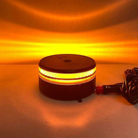 Wiederaufladbare Amber-LED-Warnleuchte IP67 mit Magnetbefestigung, 7 Beleuchtungsmodi, 12-24V Notfall-Stroboskoplicht für LKW und Gabelstapler