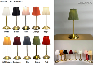 Lámpara de Mesa Moderna de Tela Plisada con Forma de Paraguas de Metal Regulable Lámpara de Ambiente para Dormitorio y Mesita de Noche Luz de Noche Táctil Recargable - Product Image 6