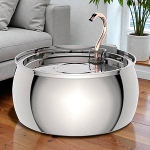 Fontaine à eau automatique pour chats, 4L, en acier inoxydable, avec bol amovible, système de filtration multicouche, design robuste, rechargeable - Product Image 1