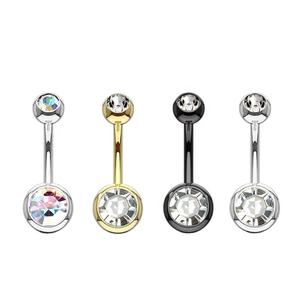 Anneau de Nombril Incrusté de CZ en Titane, <span class=keywords><strong>Banane</strong></span> Incurvée, Nombril, Piercing, Vente en Gros, <span class=keywords><strong>Sac</strong></span> Opp Simple, Mode Sexy - Product Image 1