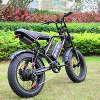 Vélo de montagne électrique S8 à pneus larges de 20 pouces, moteur de moyeu arrière 1000W/1500W/250W, 50 km/h, en promotion aux États-Unis et en Europe