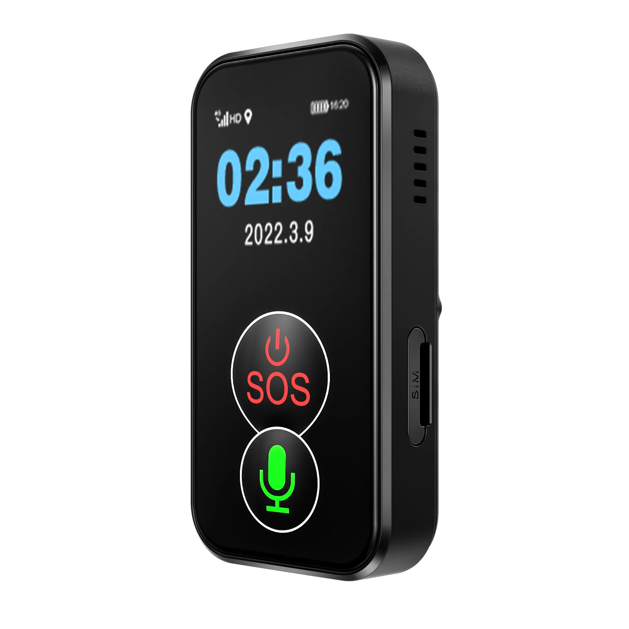 New Elderly 4G GPS Mini GPS real time tracking with big SOS Emergency Call button and Big voice talking button.Fall Detector