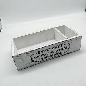 Boîte <span class=keywords><strong>de</strong></span> rangement rustique en bois <span class=keywords><strong>de</strong></span> <span class=keywords><strong>sapin</strong></span> pour assiettes en papier, organisateur d'assiettes en papier et porte-ustensiles pour comptoir <span class=keywords><strong>de</strong></span> cuisine - Product Image 4