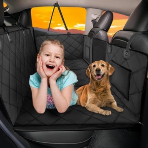 Pet Backseat <b>Cover</b> Waterproof Polyester Rectangle Solid Color Four Seasons Use For Dog Cat Car Seat Protection - Product Image 1