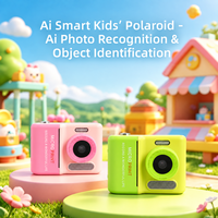 Mini caméra portable pour enfants, caméra selfie jouet de dessin animé, appareil photo numérique pour tout-petits, cadeau d'anniversaire idéal pour les garçons et les filles.