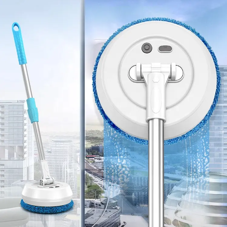 Household telescopic usb rechargeable ceiling floor glass cleaning machine wireless automatic electric window cleaner