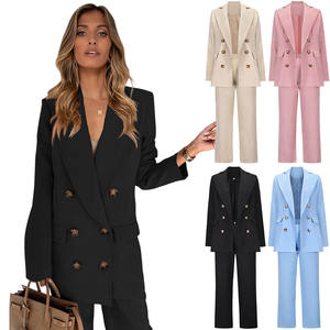 Costume pour femme, blazer et pantalon de garde, deux pièces, veste à double boutonnage de bureau, costume formel, pantalon, printemps, automne, hiver - Product Image 1