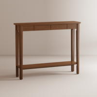 Table console en bois de luxe, design moderne du milieu du siècle, table d'entrée étroite pour salon, petit espace XGZ004