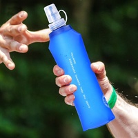 Gourde souple en TPU imperméable Manye pour la course à pied, le marathon, le triathlon, la randonnée, 500 ml, fermeture à boucle