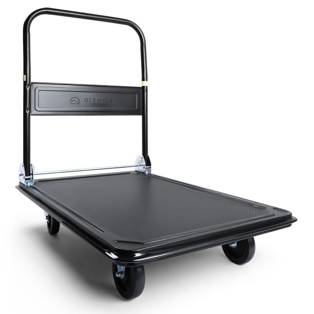 ALINUNU Foldable Push Cart Dolly - 660 Lb. Capacity Heavy Duty Platform Truck with 360 Swivel Wheels