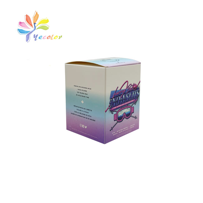 Custom Printed Paper Box Candle Packaging Box With Stamping Gold logo